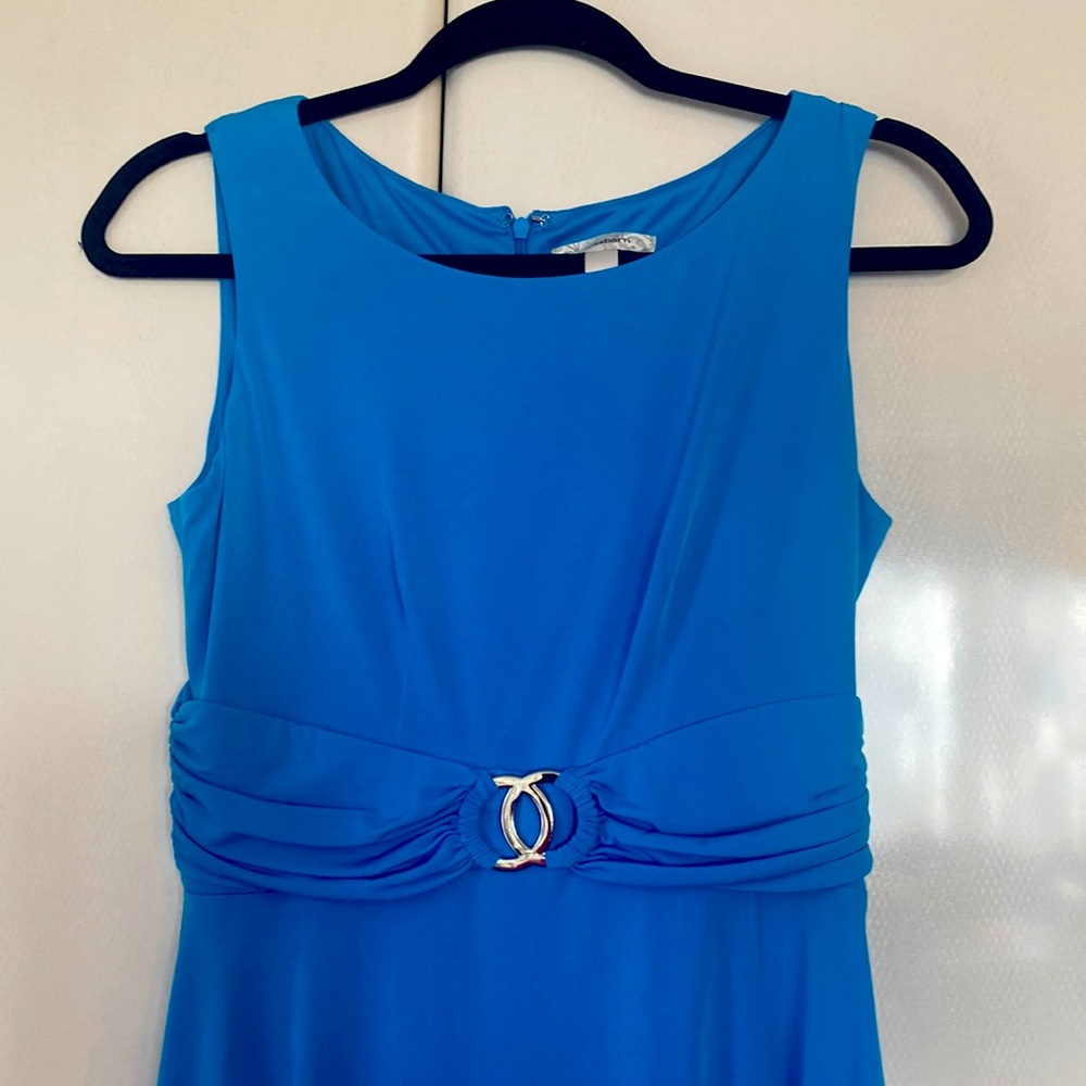 Blue Maxi Dress With Chanel Logo